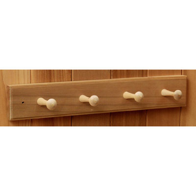 4-peg cedar towel hanger