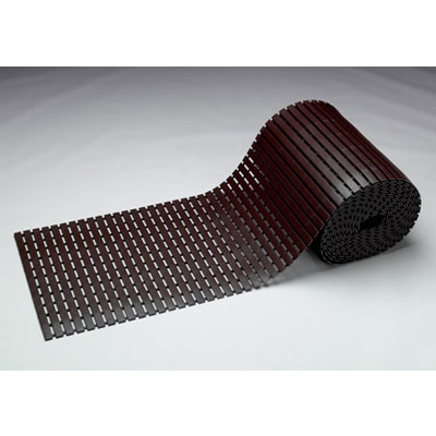 BROWN: Eurodek slatted plastic flooring, 2' wide rolls sold per foot