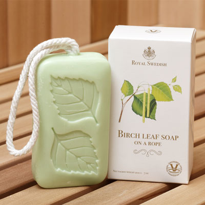 Royal Swedish Birch Leaf Soap on a Rope (200 g./7 oz.)