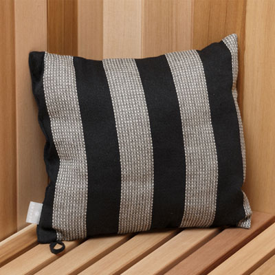 8 ½" W x 11" L Sauna Pillow Black/Grey