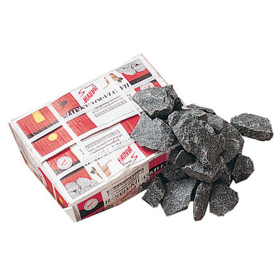 Stones for Sauna heater (45 lb. box) peridotite (igneous type stone similar to granite)