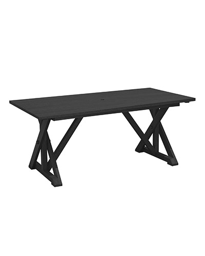 T203 Wide Dining Table w/ 2" Umbrella Hole